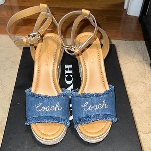 New Coach Kelly Denim Wedge 6
